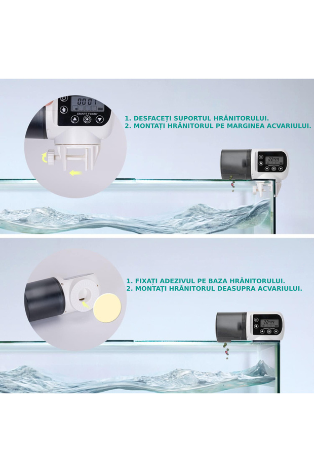 Hranitor SMART pentru Acvariu Sofia CONCEPT®, Capacitate Rezervor 200 ml, Universal, White - 6