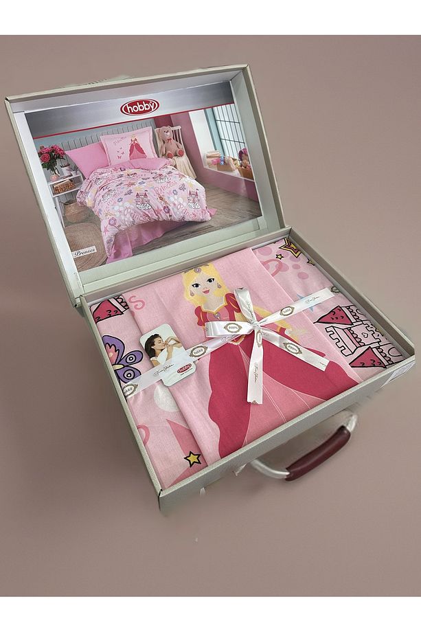 Hobby Tek Kişilik Ranforce Nevresim Takımı Prenses Pembe - 3