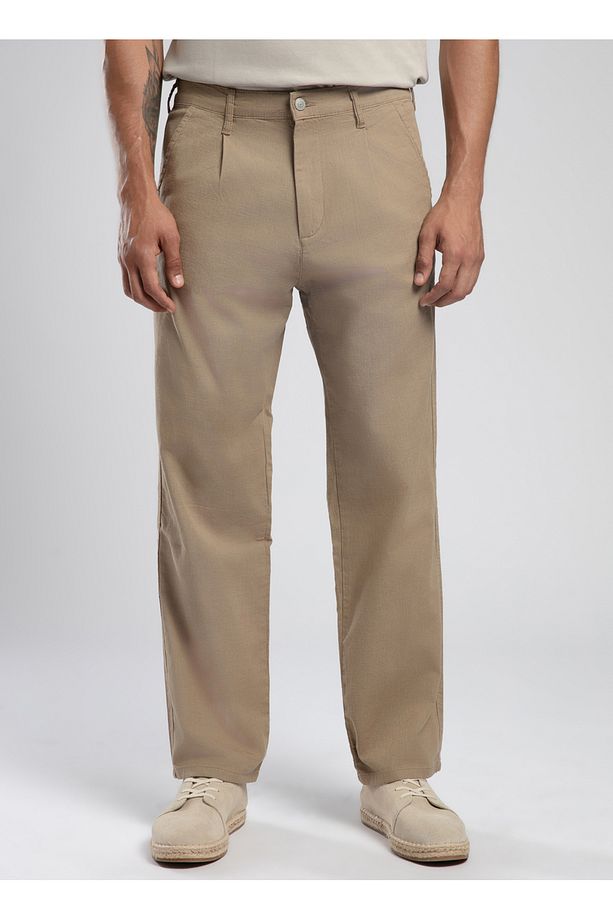 Normal Bel Straight Açık Camel Erkek Chino Pantolon 252 LCM 221009 MATTEO A. CAMEL - 2