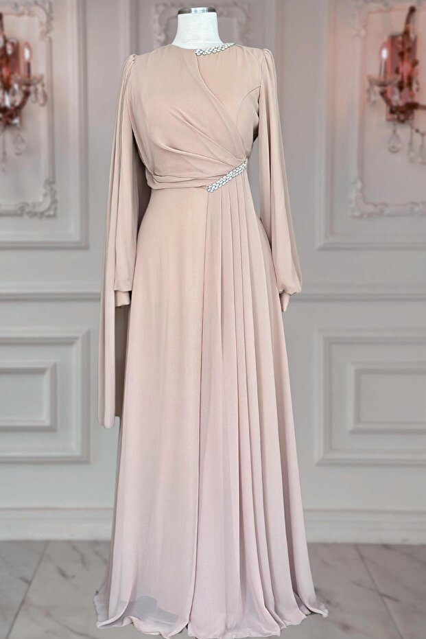 Feza Abiye Elbise Gold - 1