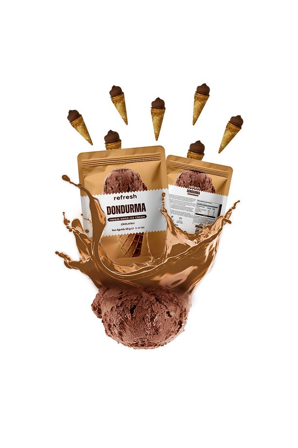 Freeze Dry Kakaolu Dondurma - Dondurularak Kurutulmuş Dondurma - 30gr - 1