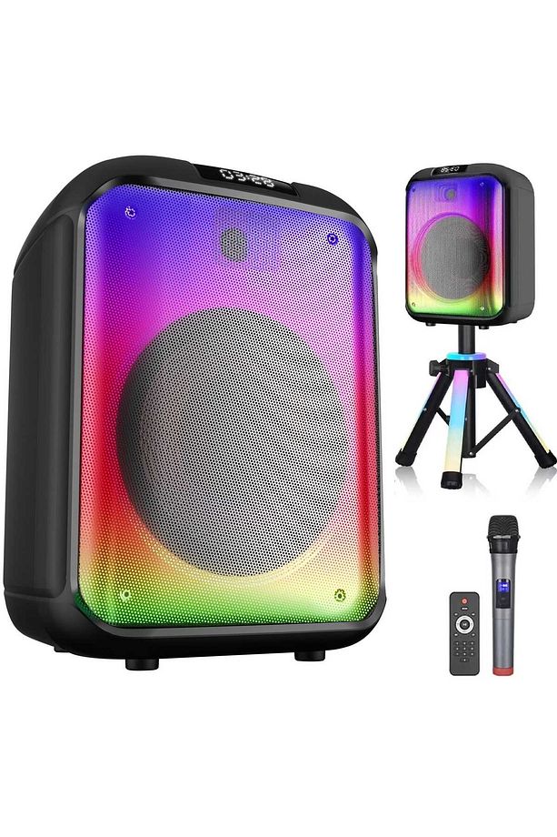 Ndr Sahne Ayaklı Rgb Len Işık Fonksiyonlu 40W Profesyonel Ses Sistemini Taşınabilir Parti Hoparlörü - 2