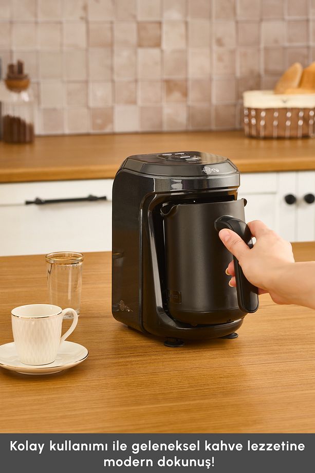 Hatır Hüp 2 in 1 Türk Kahve Makinesi / Filtre Kahve Makinesi 5 Fincan Kapasiteli Black - 5