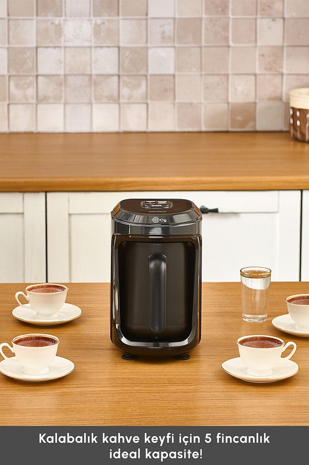 Hatır Hüp 2 in 1 Türk Kahve Makinesi / Filtre Kahve Makinesi 5 Fincan Kapasiteli Black - 6
