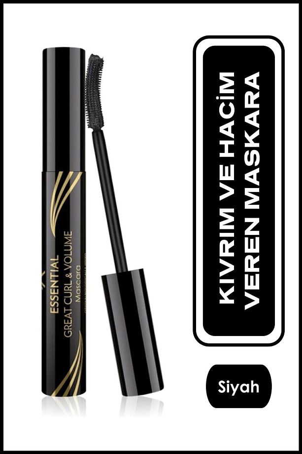 Essential Great Curl & Volume Mascara Kıvırma Etkili Hacim Veren Maskara 9 ml - 1