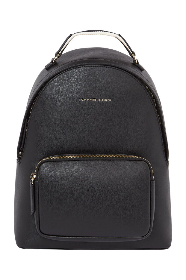 Tommy Hilfiger Women Black Logotape Backpack - 6