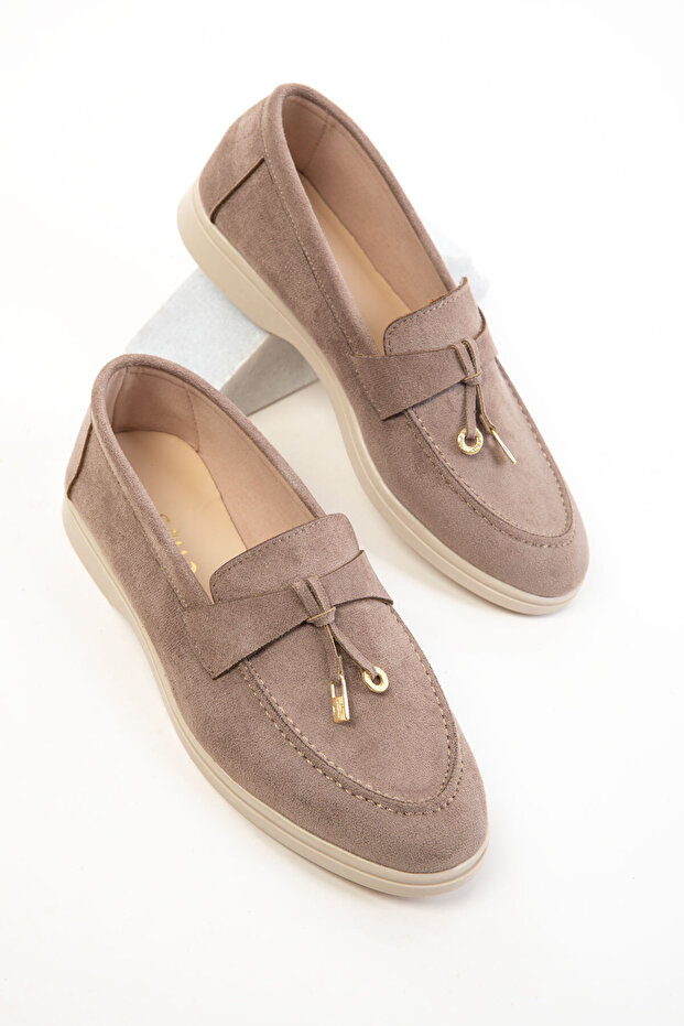 Mokasyny damskie ze skóry zamszowej Mink 20674 - 1