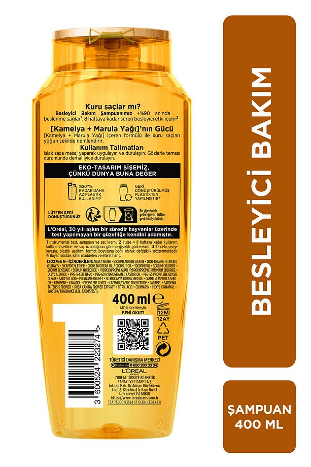 L'Oréal Paris Elseve Mucizevi Yağ Besleyici Bakım Şampuanı 400 ml 5'li Set - 8