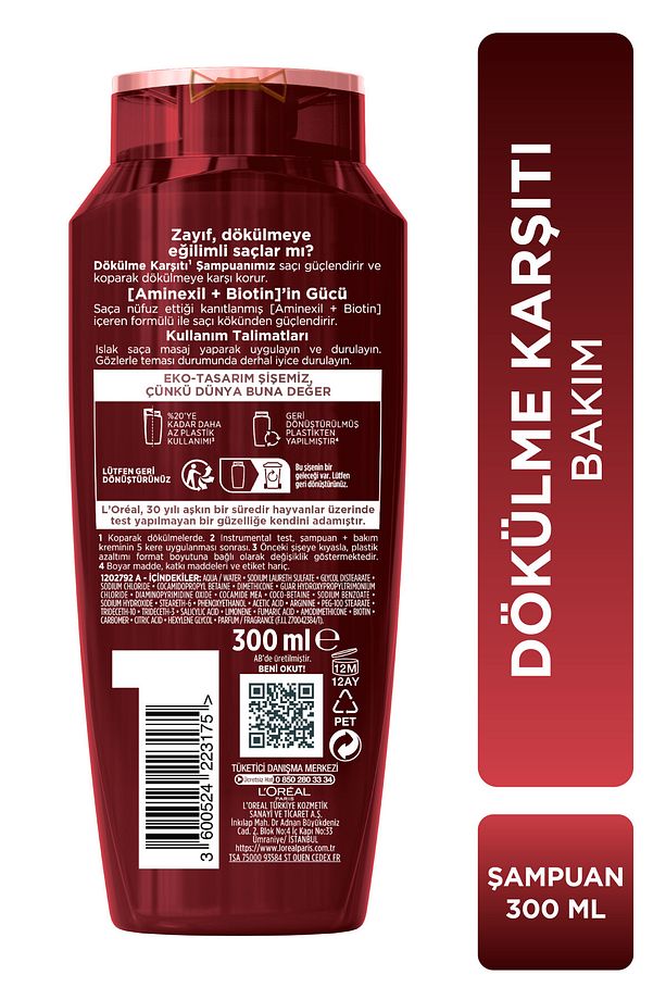 Komple Direnç Dökülme Karşıtı Şampuan 300 ml 3'lü Set - 8