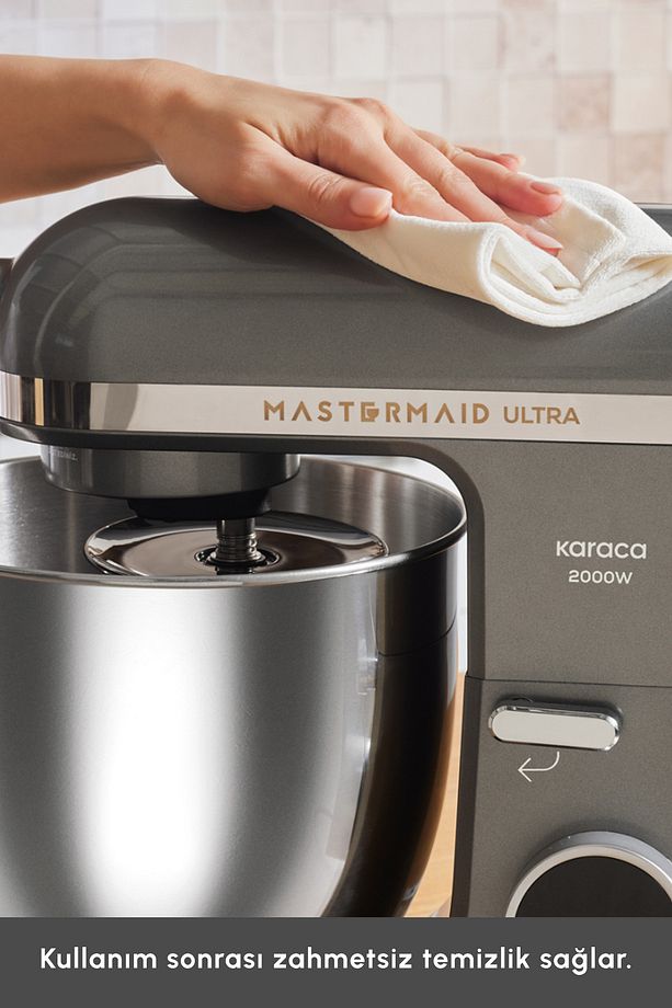 Mastermaid Chef Ultra D2000W Dijital Ekranlı Hamur Yoğurma Makinesi Galaxy Grey 7L - 8