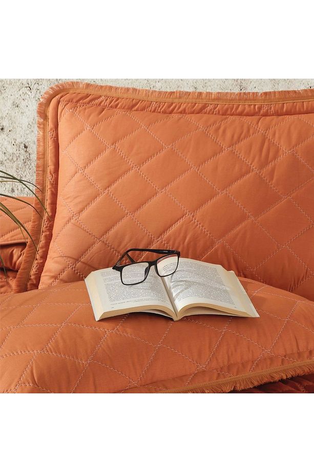 Ranforce Yatak Örtüsü Tek Kişilik Tafana V2 Oranj - 3
