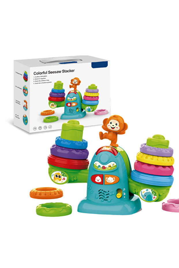 Interactive monkey balance with colored rings - 4