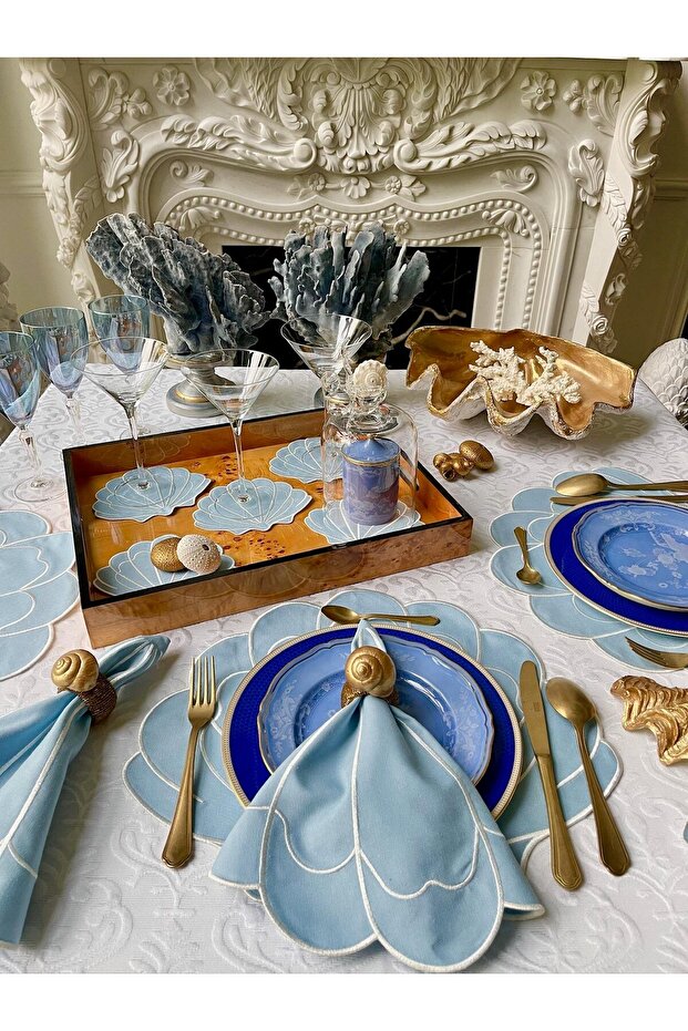 Perla 2li Amerikan Servis Mavi - 1