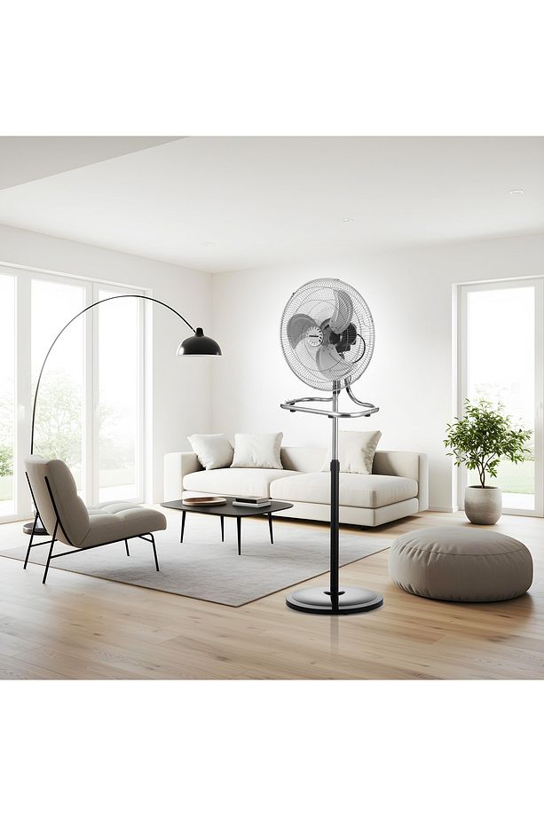 Ms-18 Asil 18'' Sanayi Tipi Vantilatör 90w Güçlü Motor, 3in1 Ayaklı Duvar Yer Tipi Kullanım - 2