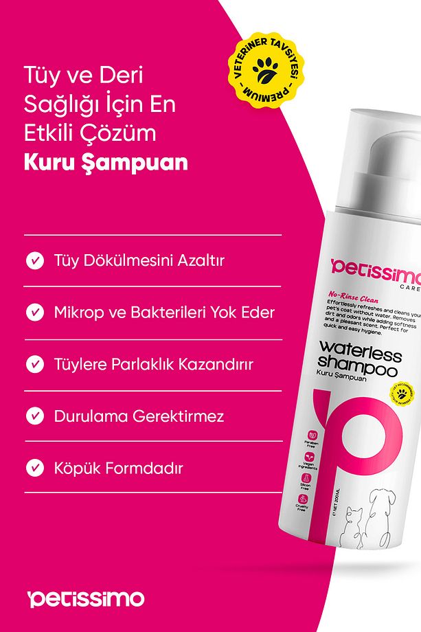 Kuru Köpek Şampuanı - Bit Pire Kene Ve Parazit Önleyici - Tüy Dökülmesi Karşıtı - 200 ml - 3