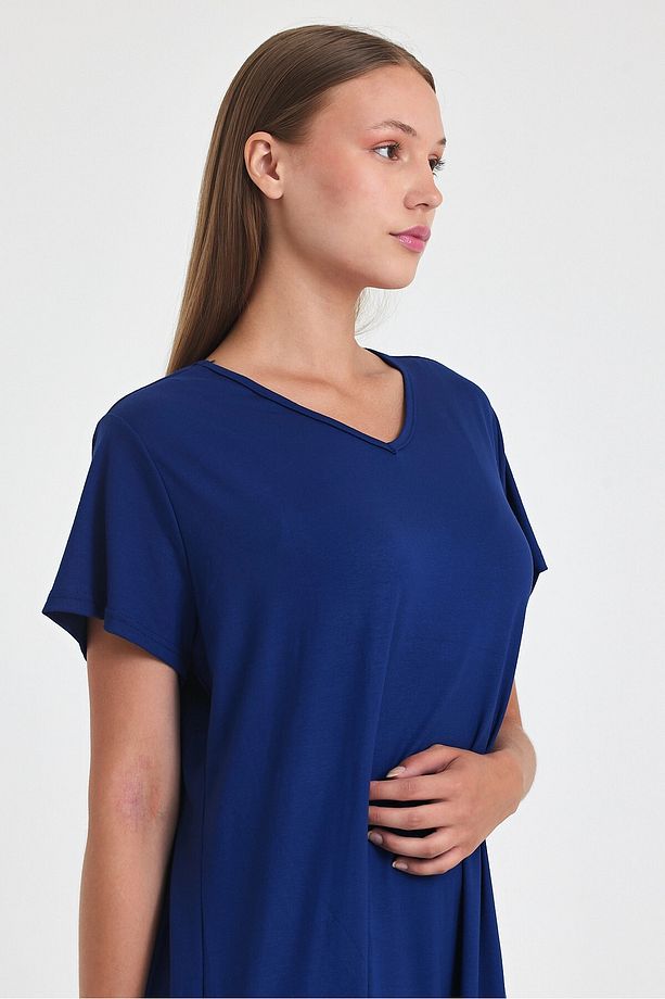 Maxi Boy Saks Örme Viscon Elbise Bcvl-25c2 - 5