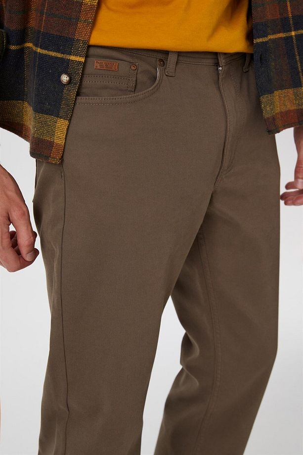Jagger Porter Erkek Dokuma Pantolon Camel - 5