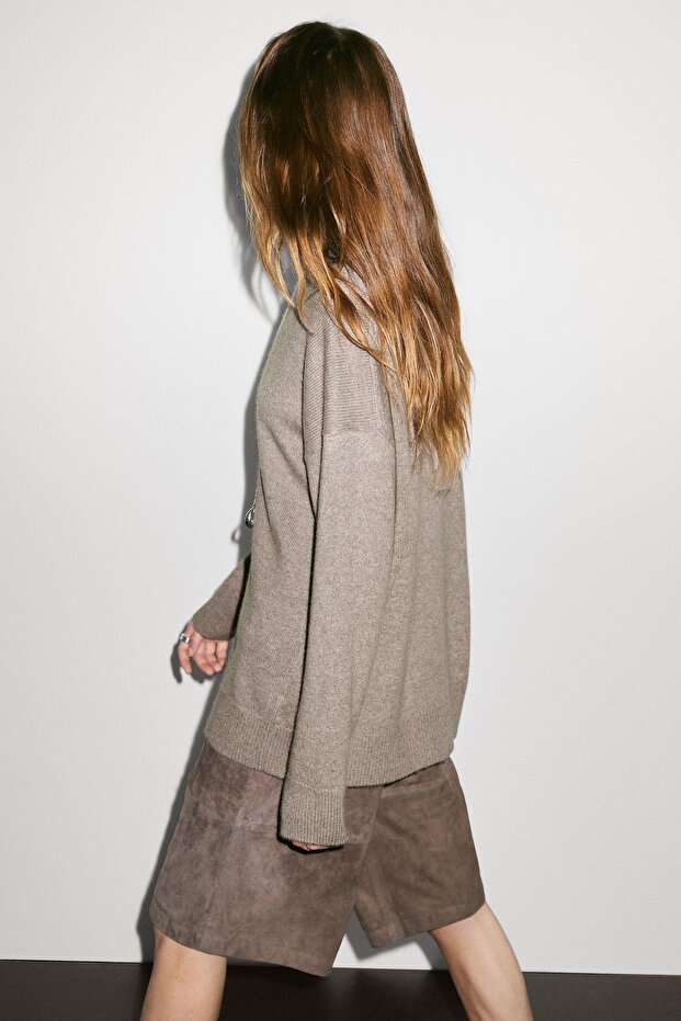 %100 kaşmir oversize triko kazak - 4