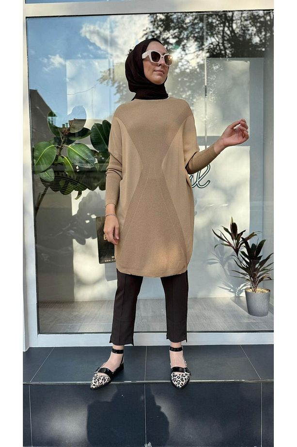 İNVEE 6923 Camel Tunik - 1