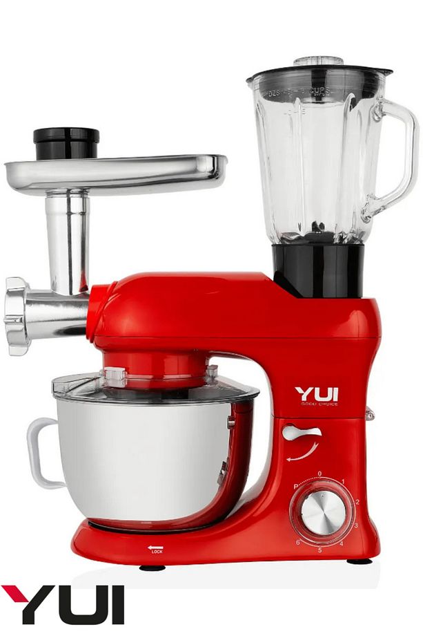 M200 Multi-fonksiyonel 3'ü Bir Arada Döküm Gövde Stand Mikser Kıyma Setli Ve Blender Özellikli 1800w - 1