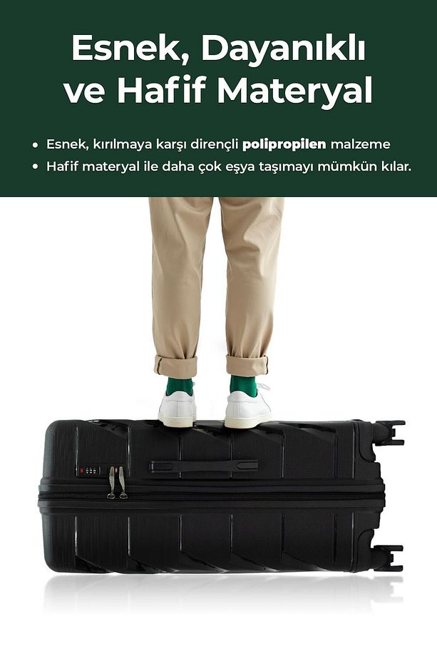 Copella (PP)Polipropilen&Kırılmaz Büyük Boy Valiz 75 CM - 7