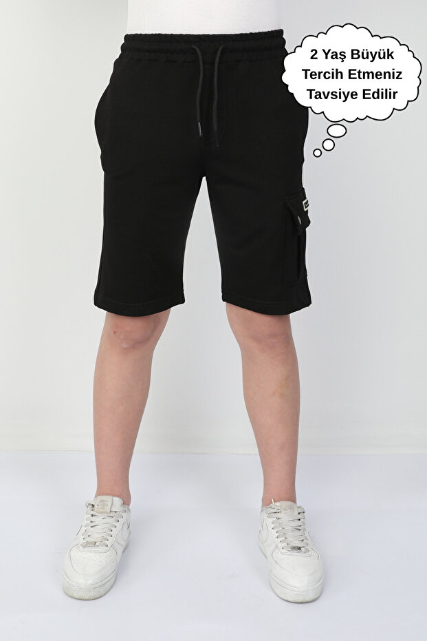 Boy's Summer Combed Cotton Sports Capri Shorts with Pockets