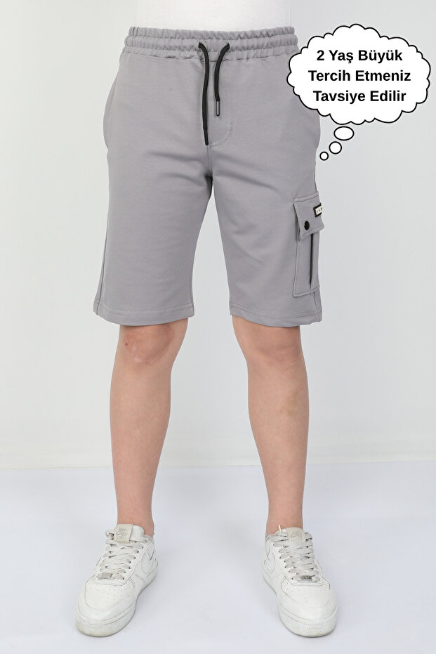 Boy's Summer Combed Cotton Sports Capri Shorts with Pockets