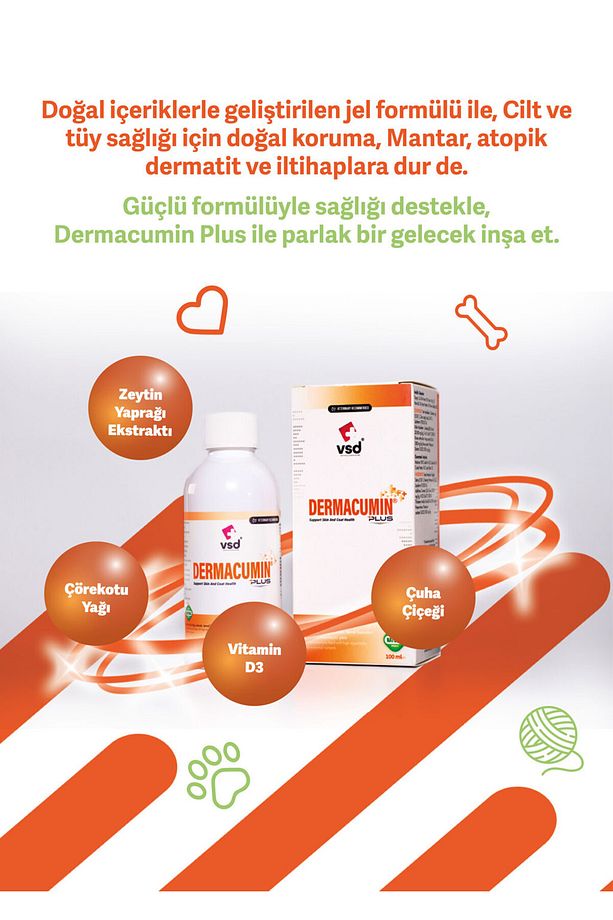 DERMACUMIN PLUS 100ml Jel Köpekler için Cilt Enfeksiyonları Tedavi Desteği - 2