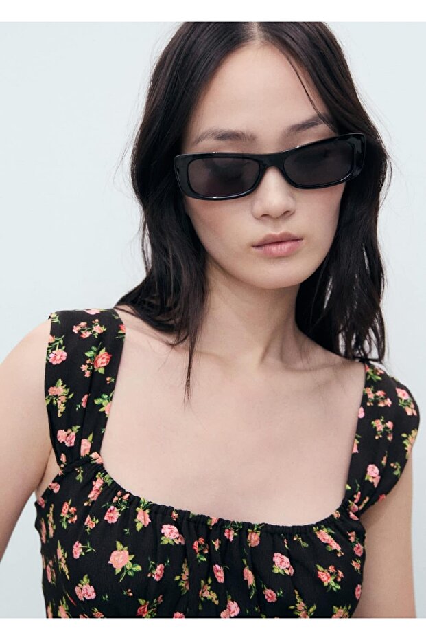 Büzgü yakalı elbise - 5