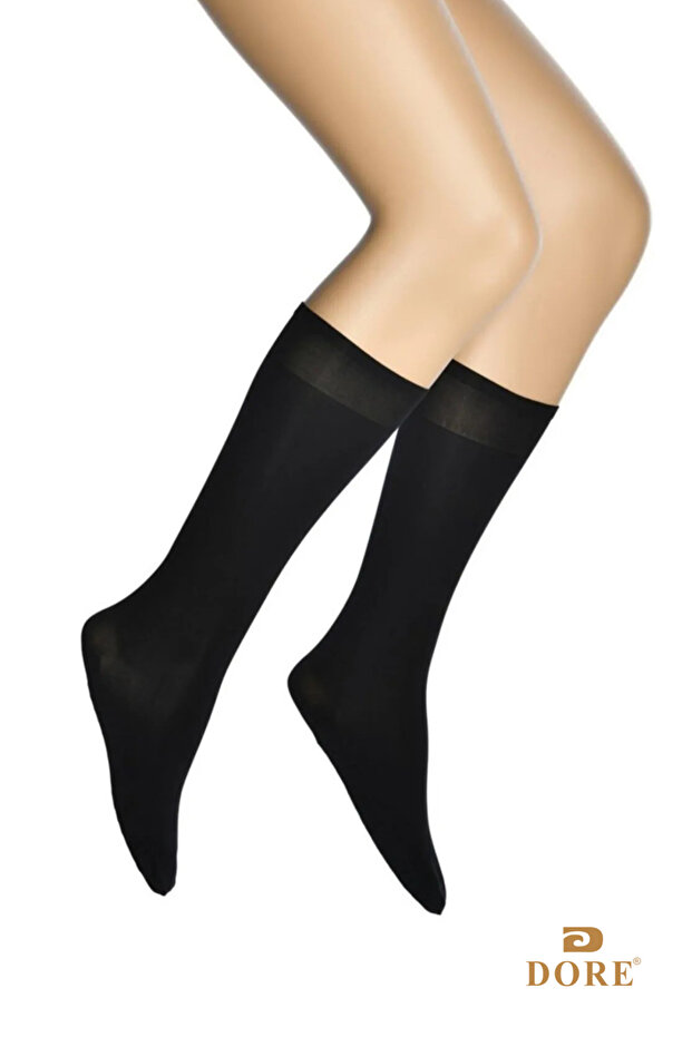 Original Women's 2 Pairs Premium Massage Socks Below Knee 1St Quality Super Stretchy Socks - Black