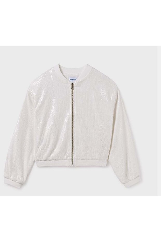 Kız Çocuk Pullu Ceket KREM - 2