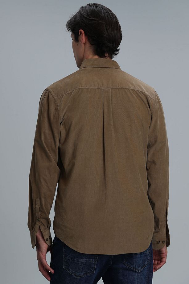 Watt Erkek Basic Gömlek Comfort Fit Deve Tüyü - 6