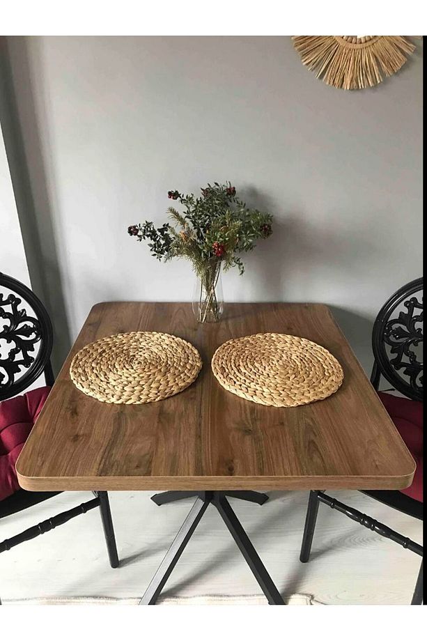 MUTFAK CAFE BALKON BAHÇE RESTORAN YEMEK MASASI METAL AYAK 80CM - 4