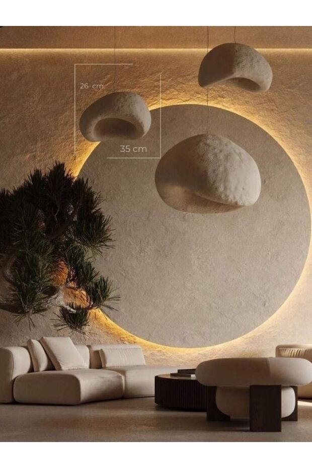 Stone mushroom avize 35 cm - 1