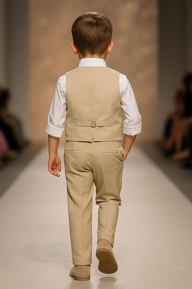 örme model yelekli erkek takım elbise / papyonlu yelekli takım / gömlek-yelek-pantolon takım - 5