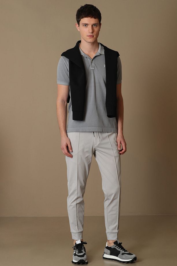 Pito Jogger Pantolon Tailored Fit Taş - 4