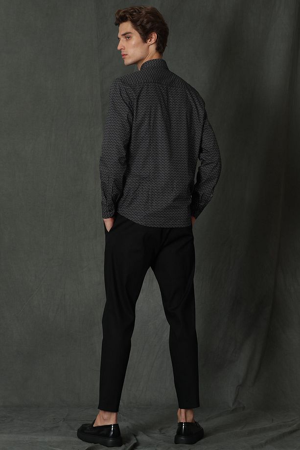 Felıx Erkek Basic Gömlek Comfort Slim Fit Siyah - 4