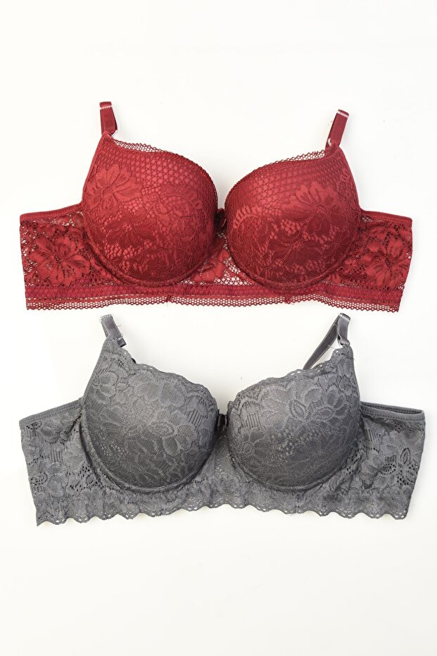 Lace Adjustable Elastic Women's Supported Padded Bra