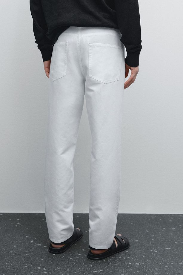 Pamuklu Tapered Fit Pantolon - 4
