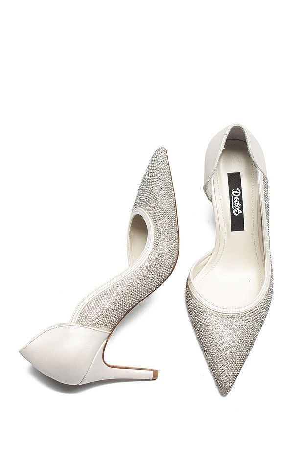 Kadın Stiletto Abiye Taş İşlemeli Sivri Burun Açık Topuklu Ayakkabı 4305 - 2