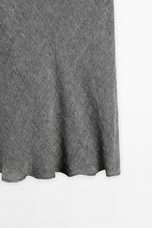 %100 keten midi elbise - 7