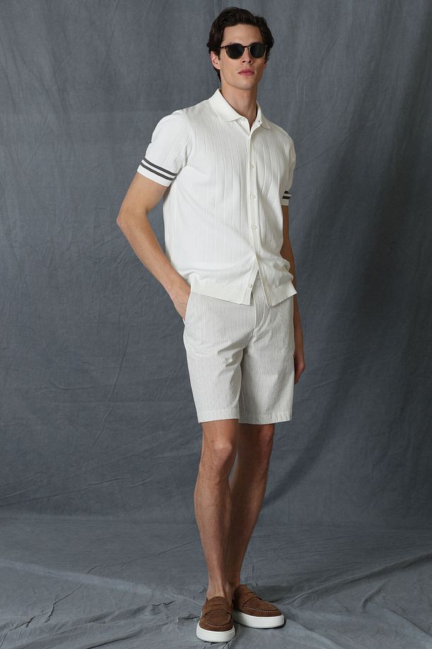 Fral Spor Erkek Chino Şort Slim Fit Bej - 3