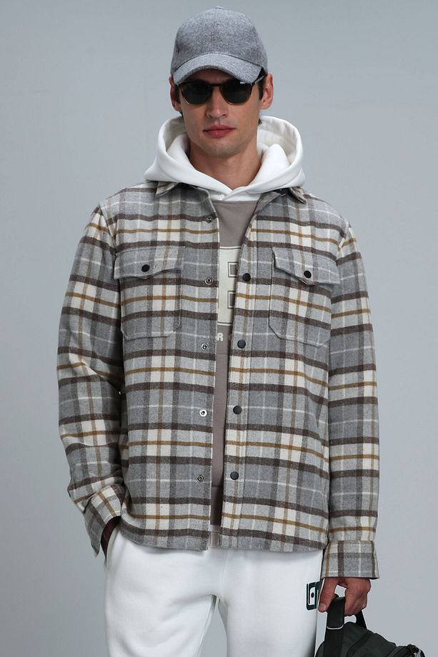 Fresh Erkek Basic Gömlek Regular Fit Gri - 1
