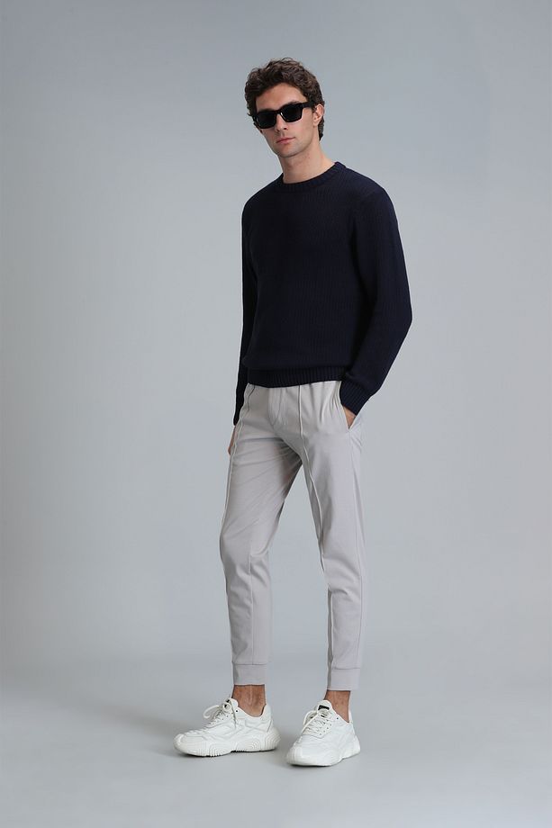 Pito Jogger Pantolon Tailored Fit Taş - 3