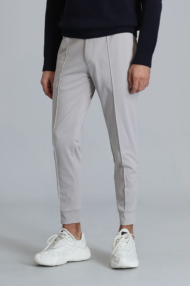 Pito Jogger Pantolon Tailored Fit Taş - 2