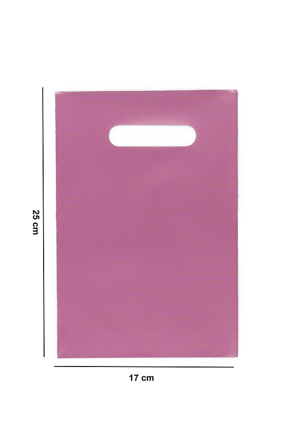 17x25 Cm Pembe Lüks El Geçme Hediye Poşeti 10’lu - 5