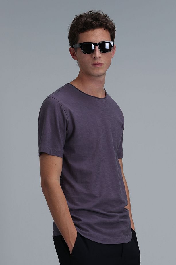 Junya Erkek Basic Tişört Mürdüm - 5