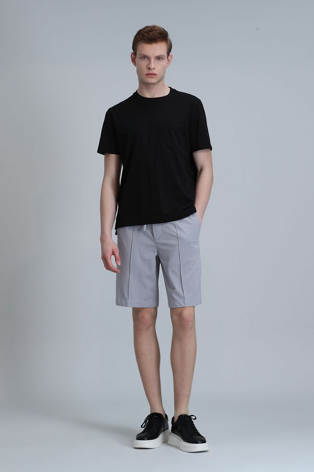 Chrıs Spor Erkek Chino Şort Slim Fit Gri - 1