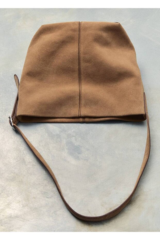 Deri bucket çanta - 8