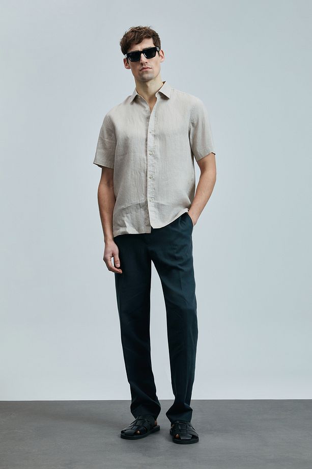 Bert Erkek Basic Gömlek Comfort Fit Bej - 5